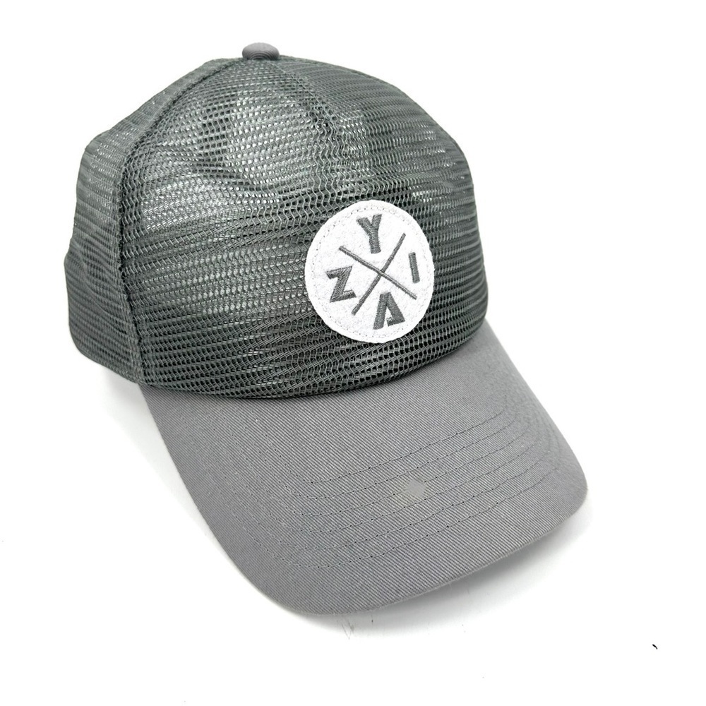 Zyia Logo Mesh Hat Snapback Trucker Athletic Unisex Adult Gray